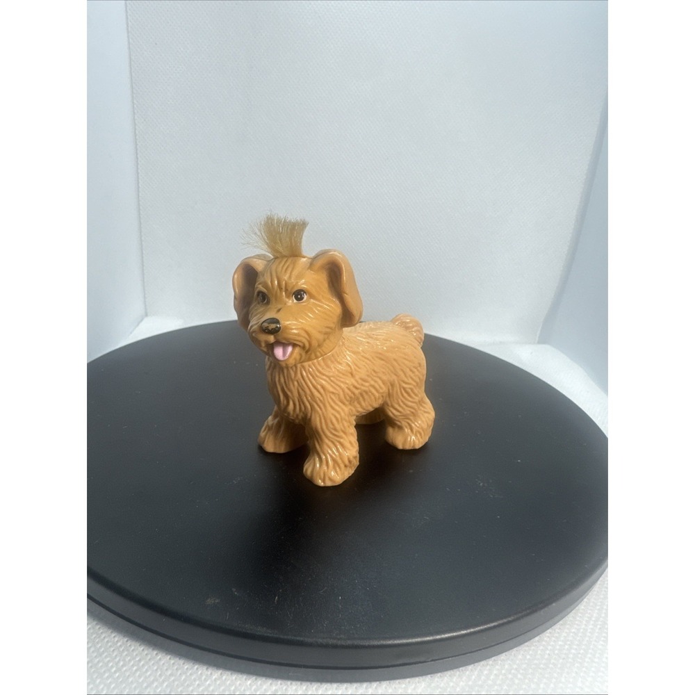 Fisher Price Loving Family‎ Dog Puppy Dollhouse Pet Brown Hair 2.5" Tall